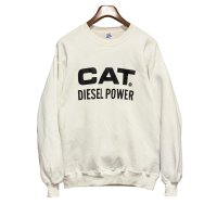 デッドストック 90's【USA製】【ビンテージ】【ジャージーズ】JERZEES【CAT DIESEL POWER】【白】【スウェット】【サイズXL】 