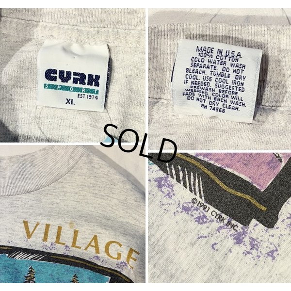 画像2: 【90’s】USA製【CYRK SPORT】ビンテージ【DEERFIELD〜】太陽 鹿【グレー】【モックネックロンT】【サイズXL】 