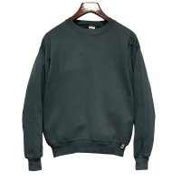 90'ｓ【USA製】【RUSSELL】ラッセル 【ビンテージ】モスグリーン【無地】【クルーネック】前V スウェット【サイズM】 