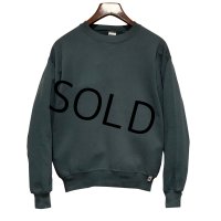 90'ｓ【USA製】【RUSSELL】ラッセル 【ビンテージ】モスグリーン【無地】【クルーネック】前V スウェット【サイズM】 