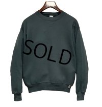 90'ｓ【USA製】【RUSSELL】ラッセル 【ビンテージ】モスグリーン【無地】【クルーネック】前V スウェット【サイズM】 