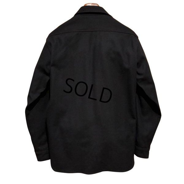 画像3: 60's 【ビンテージ】米軍実物 U.S.NAVY 黒 ウール１００％【CPOシャツ】US１５ １/２ 
