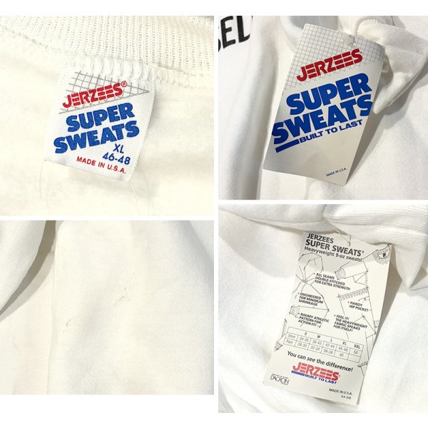 画像2: デッドストック 90's【USA製】【ビンテージ】【ジャージーズ】JERZEES【CAT DIESEL POWER】【白】【スウェット】【サイズXL】 