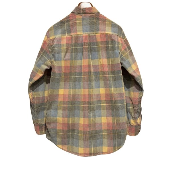 画像3: ビンテージ ORVIS【オービス】【赤ｘ青ｘ黄色】チェック【コーデュロイ】ボタンダウンシャツ【サイズＭ】 