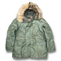 50's【ビンテージ】米軍実物【USAF】アルファ製 エアフォースマーク【N-3B】【6279D】リフレクター付き【フライトジャケット】【サイズS】 