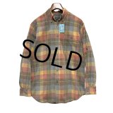 ビンテージ ORVIS【オービス】【赤ｘ青ｘ黄色】チェック【コーデュロイ】ボタンダウンシャツ【サイズＭ】 
