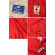 画像2: アメリカンレッドクロスとライフガードの関係記入！！〜90'ｓ【ビンテージ】Champion【チャンピオン】RED CROSS レッドクロス 赤十字 LIFEGUARD【赤】【ナイロンスタジャン】【サイズM】<br> (2)