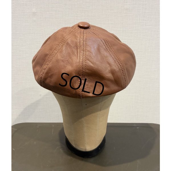 画像5: USA製【ビンテージ】【ライトブラウン】レザー【キャスケット】【サイズL】 
