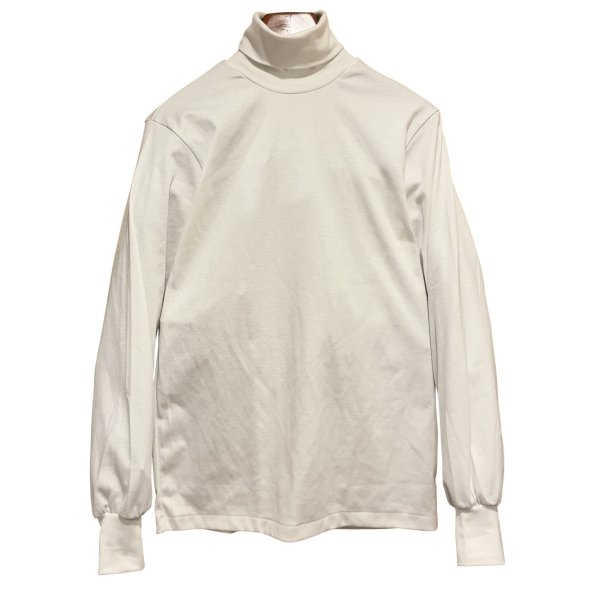 画像1: 程度良好!! 90's USA製【ランズエンド】Lands' End【白】無地【タートルネックロンT】【サイズM】 