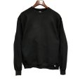 画像1: 90'ｓ【USA製】【RUSSELL】ラッセル 【ビンテージ】黒【無地】【クルーネック】前V スウェット【サイズL】<br> (1)