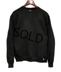 90'ｓ【USA製】【RUSSELL】ラッセル 【ビンテージ】黒【無地】【クルーネック】前V スウェット【サイズL】 