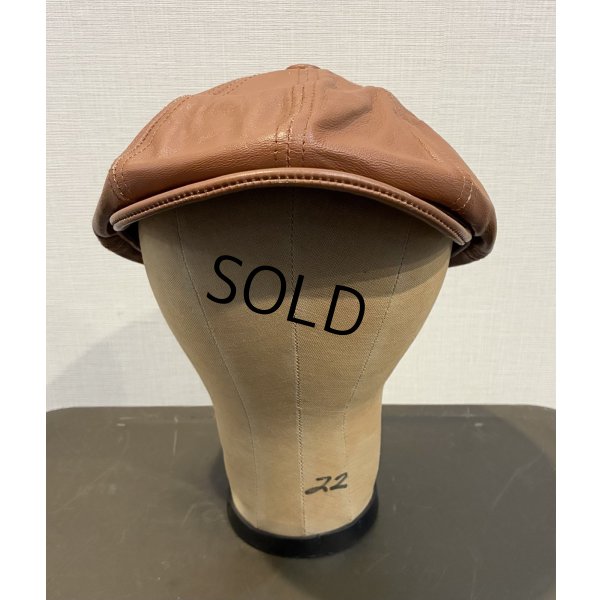 画像3: USA製【ビンテージ】【ライトブラウン】レザー【キャスケット】【サイズL】 