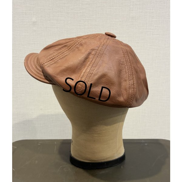 画像4: USA製【ビンテージ】【ライトブラウン】レザー【キャスケット】【サイズL】 