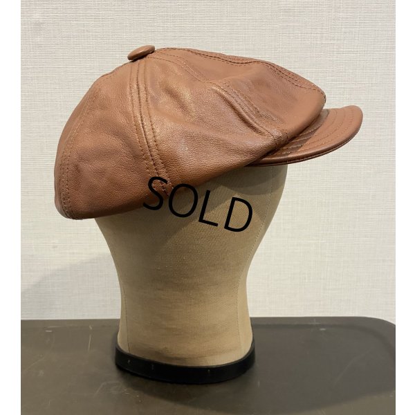 画像6: USA製【ビンテージ】【ライトブラウン】レザー【キャスケット】【サイズL】 