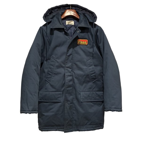 画像1: 程度良好!!【ビンテージ】【B340】Pilot パイロット【紺】フード付き【中綿入りジャケット】【サイズS】 