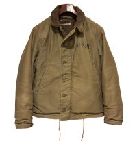 40's【ビンテージ】【米軍実物】【U.S.NAVY】【N-1】【デッキジャケット】【US40程度】 