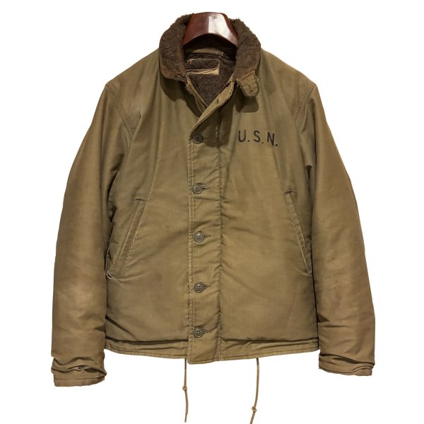 画像1: 40's【ビンテージ】【米軍実物】【U.S.NAVY】【N-1】【デッキジャケット】【US38程度】 