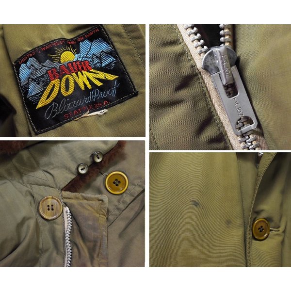 画像2: 60's【ビンテージ】Eddie Bauer【エディーバウアー】【バウアーダウン】【緑】【ダウンジャケット】【サイズL程度】