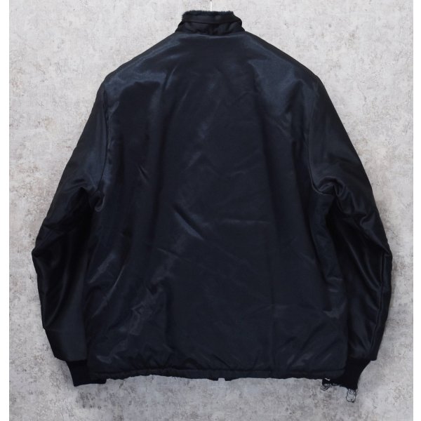 画像4: ~80’s【USA製】【ビンテージ】GOLD CROWN【ゴールドクラウン】スタンドカラー 立ち襟 裏ボア付きサテンジャケット サテンブルゾン【サイズＬ】 