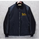 ~80’s【USA製】【ビンテージ】GOLD CROWN【ゴールドクラウン】スタンドカラー 立ち襟 裏ボア付きサテンジャケット サテンブルゾン【サイズＬ】 