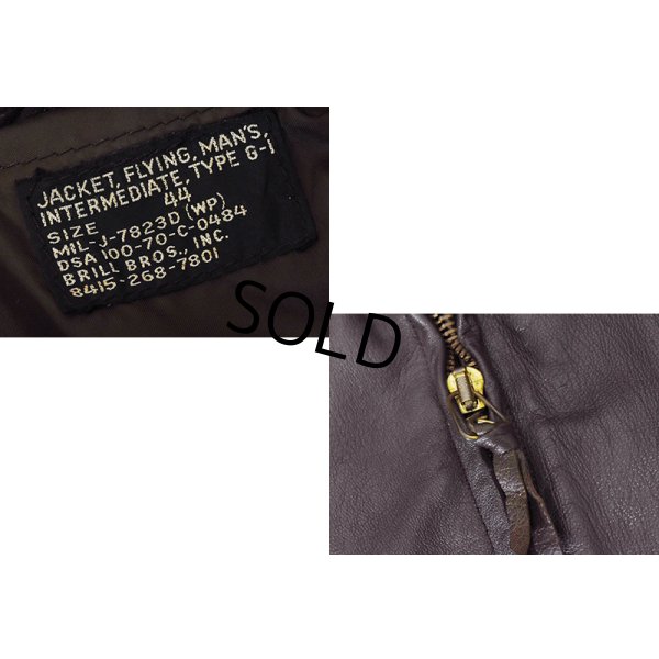 画像2: 70's【米軍実物】【ビンテージ】【U.S.NAVY】BRILL BROS製【G-1 MIL-J-7823D】【フライトジャケット】【US44】 