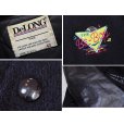画像2: 〜80’ｓ USA製【DeLONG】デロング【ビンテージ】The Be-Bop Cafe【メルトンｘレザー】【黒】【襟付きスタジャン】【US42】<br> (2)