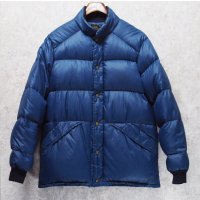 80s~【ビンテージ】【Eddie Bauer】【エディーバウアー】【青】リップストップ【ダウンジャケット】【サイズＸＬ程度】 