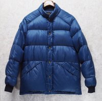 80s~【ビンテージ】【Eddie Bauer】【エディーバウアー】【青】リップストップ【ダウンジャケット】【サイズＸＬ程度】 