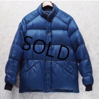 80s~【ビンテージ】【Eddie Bauer】【エディーバウアー】【青】リップストップ【ダウンジャケット】【サイズＸＬ程度】 