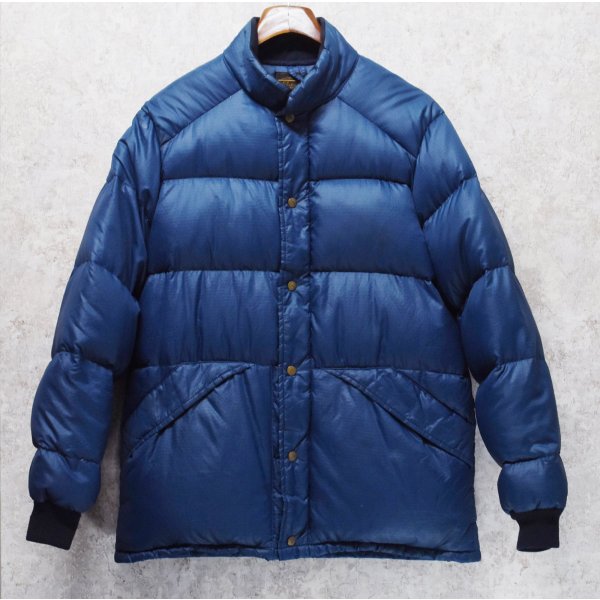 画像1: 80s~【ビンテージ】【Eddie Bauer】【エディーバウアー】【青】リップストップ【ダウンジャケット】【サイズＸＬ程度】 