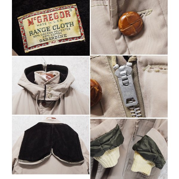 画像2: 70's【ビンテージ】【McGREGOR】マクレガー【RANGECLOTH】【ベージュ】フード付き【ロングコート】【ＵＳ４２】 