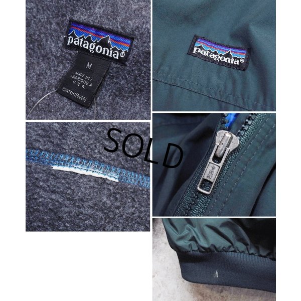画像2: 程度良好!! 90's【USA製】 ビンテージ【パタゴニア】patagonia ナイロン【緑×チャコール】【シェルドシンチラジャケット 】【裏フリースブルゾン】【サイズM】 