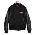画像1: 90’ｓ USA製【MV SPORT】【ビンテージ】MR.GASKET RACING【メルトンｘレザー】【黒】茶芯【スタジャン】【サイズM】<br> (1)