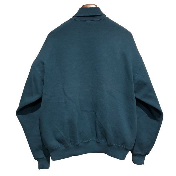 画像3: 90's【USA製】【RUSSELL】ラッセル 【ビンテージ】ターコイズ 前V【無地】【タートルネックスウェット】【サイズL】 