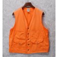 画像1: 【USA製】ビンテージ【filson】フィルソン【オレンジ】アクリル【ハンティングベスト】スナップボタン【US42】<br> (1)