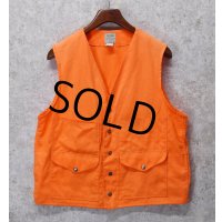 【USA製】ビンテージ【filson】フィルソン【オレンジ】アクリル【ハンティングベスト】スナップボタン【US42】 