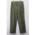 画像1: デッドストック【60's】【米軍実物】【ビンテージ】OG107【ベイカーパンツ】ダブルステッチ【ユーティリティパンツ】【34ｘ33】<br> (1)