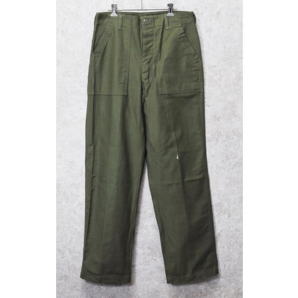 画像1: デッドストック【60's】【米軍実物】【ビンテージ】OG107【ベイカーパンツ】ダブルステッチ【ユーティリティパンツ】【34ｘ33】 