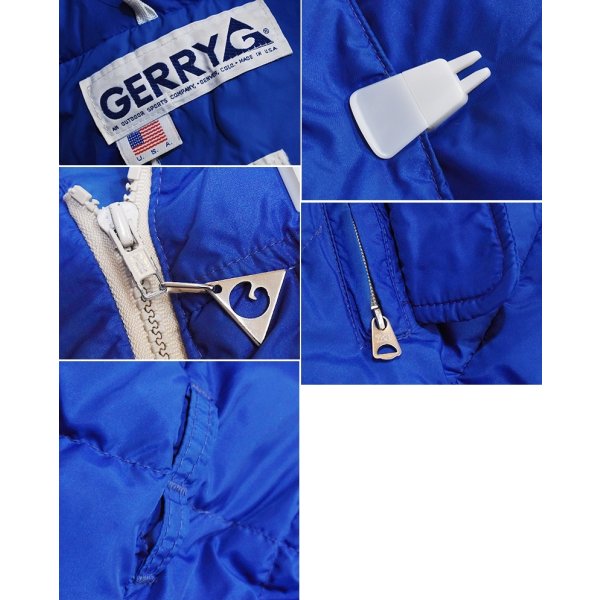 画像2: 80's【USA製】【ビンテージ】【GERRY】【ジェリー】青【スロープコート】【ダウンジャケット】【W-L程度】レディース古着 