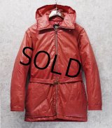 〜80’ｓ【ビンテージ】【ALPINE DESIGN】【アルパインデザイン】【ベルト付き】赤ピンク【ダウンコート】【サイズM】 