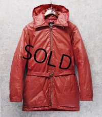 〜80’ｓ【ビンテージ】【ALPINE DESIGN】【アルパインデザイン】【ベルト付き】赤ピンク【ダウンコート】【サイズM】 