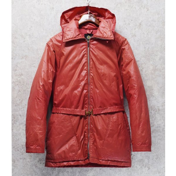 画像1: 〜80’ｓ【ビンテージ】【ALPINE DESIGN】【アルパインデザイン】【ベルト付き】赤ピンク【ダウンコート】【サイズM】 