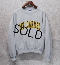  90's~【メキシコ製】【RUSSELL】ラッセル 【ビンテージ】【グレー】MT.CARMEL【カルメル山】前Vスウェット【サイズM】 