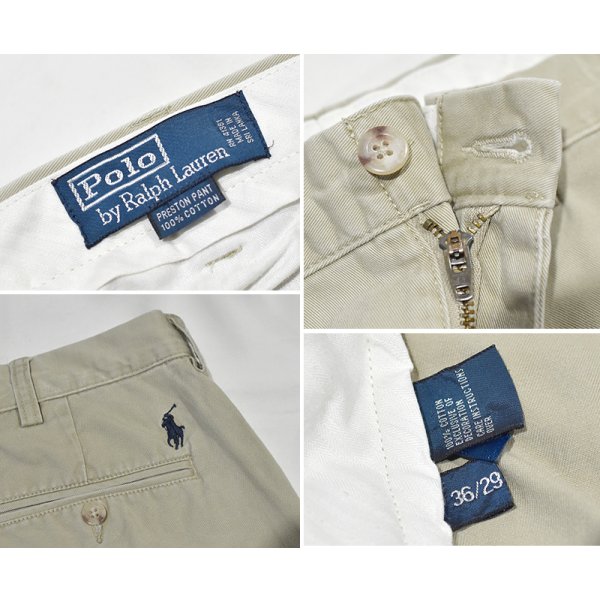 画像2: 【ラルフローレン】POLO RALPH LAUREN 【ビンテージ】【Prospect Pant】プロスペクトパンツ【ベージュ】【コットンパンツ】【36×29】 