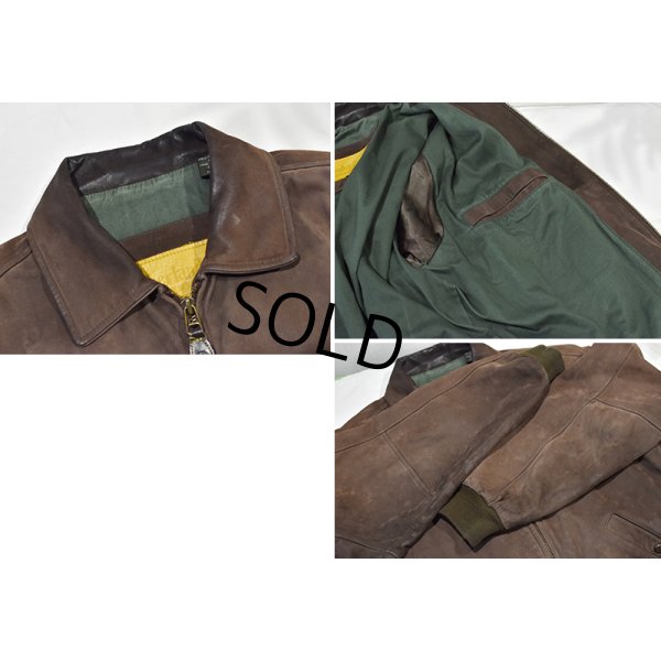 画像3: 〜00’ｓ【ビンテージ】【Timberland】ティンバーランド【ブラウン】ヌバックレザー【カウハイド】【オールレザージャケット】【ジップアップブルゾン】【サイズL】 