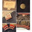 画像2: 〜60’s【MITCHELS】【ビンテージ】【紺メルトンｘライトブラウン袖レザー】【スタジャン】【サイズM】<br> (2)