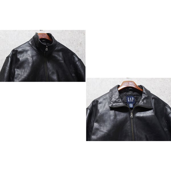 画像3: 【ビンテージ】オールドギャップ【GAP】【ギャップ】【ブラック】カーコート【レザージャケット】【サイズXL】 