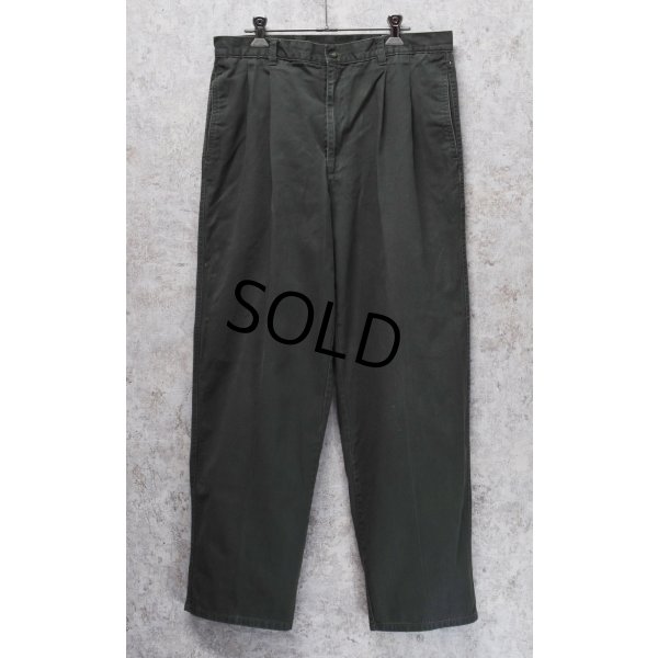 画像4: 【ビンテージ】【BOSTON BAY】ボストンベイ【オリーブグリーン】2タック 【コットンパンツ】【34ｘ30】 