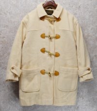 90’ｓUSA製【ビンテージ】Eddie Bauer【エディーバウアー】【クリーム】【ダッフルコート】レディース古着【レディースM】 