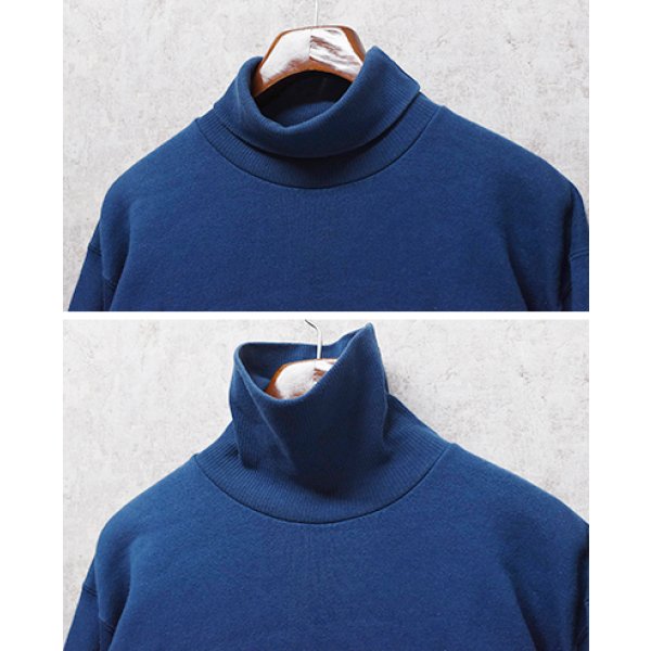 画像3: 90's【USA製】ビンテージ【LEE】【リー】【紺】無地【タートルネック】【スウェット】【サイズL】 